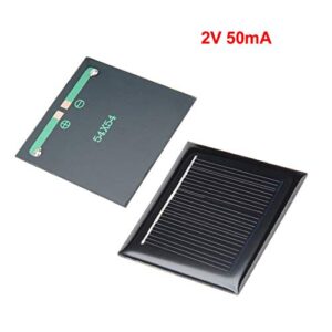 uxcell 5Pcs 2V 50mA Poly Mini Solar Cell Panel Module DIY for Light Toys Charger 54mm x 54mm