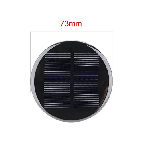 uxcell® 5Pcs 4V 80mA Poly Mini Round Solar Cell Panel Module DIY for Light Toys Charger 73mm Diameter