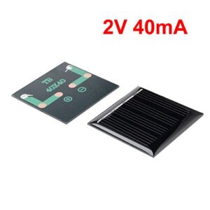 uxcell® 5Pcs 2V 40mA Poly Mini Solar Cell Panel Module DIY for Light Toys Charger 40mm x 40mm