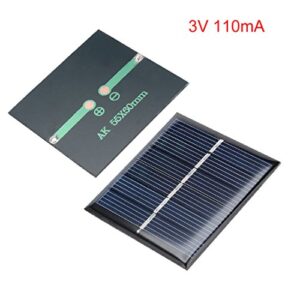 uxcell 5Pcs 3V 110mA Poly Mini Solar Cell Panel Module DIY for Light Toys Charger 60mm x 55mm