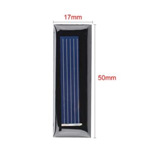 uxcell 5Pcs 0.5V 80mA Poly Mini Solar Cell Panel Module DIY for Phone Light Toys Charger 50mm x 17mm