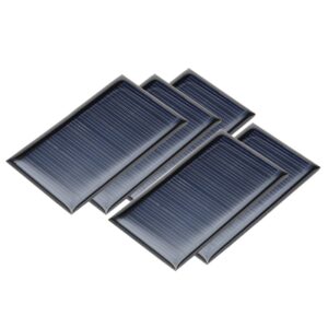 uxcell 5pcs 5v 70ma poly mini solar cell panel module diy for light toys charger 80mm x 45mm