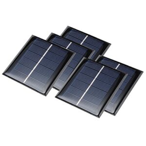 uxcell 5pcs 3v 100ma poly mini solar cell panel module diy for light toys charger 70mm x 70mm