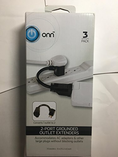 Omn 2port grounded outlet extenders 3 pk