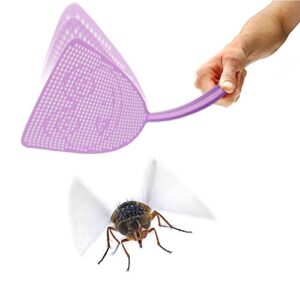 Fly Swatter, 5 Pack Manual Pest Control Colorful Plastic with 17.5'' Durable Long Handle House Wife Helper (5X)