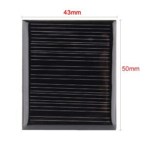 uxcell 5Pcs 5V 60mA Poly Mini Solar Cell Panel Module DIY for Phone Light Toys Charger 50mm x 43mm