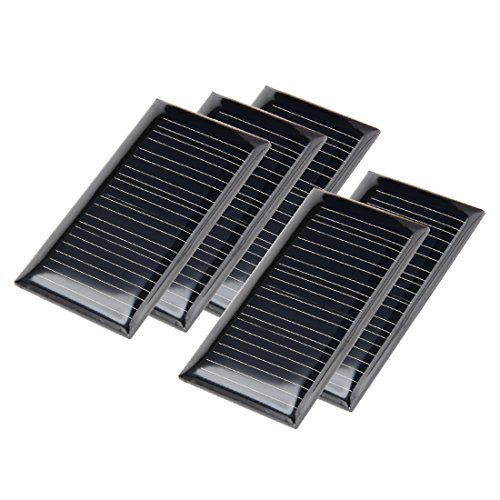 uxcell 5Pcs 5V 25mA Poly Mini Solar Cell Panel Module DIY for Phone Light Toys Charger 44mm x 24mm