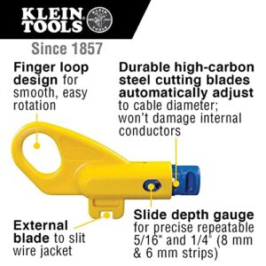 Klein Tools VDV110-261 Twisted Pair Radial Stripper,Yellow/Blue