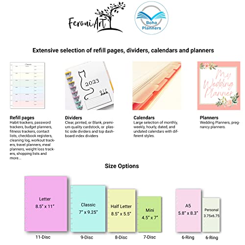 Notes Refill Pages fits 9-Disc Classic Happy Planners, Notes Refills, Pre-punched Happy Planner Inserts