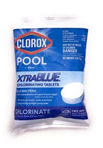 clorox pool&spa 23000clx xtrablue 3" long lasting chlorinating tablet, white