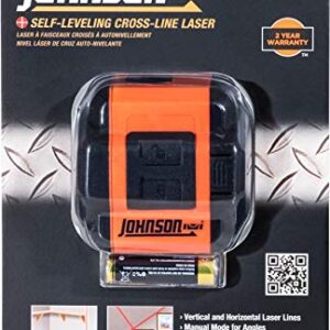 Johnson Level & Tool 40-6603 Self-Leveling Cross-Line Laser, Red, 1 Laser