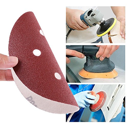 LotFancy Sanding Discs 6 Inch 6 Hole, 130PCS 40 60 80 100 120 180 240 320 400 800 1000 1500 2000 Grit Sandpaper Assortment - Orbital Sander Pad, Hook and Loop Round Sand Paper