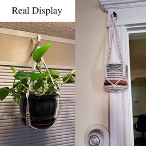 YCDC 2 Pack Macrame Plant Hanger Indoor Outdoor Hanging Planter Natural Manual Knitted Cotton Macrame Cord Plant Hanger with Ring for Home Decor Ceiling Wall Planters Hanging, 20 Inch