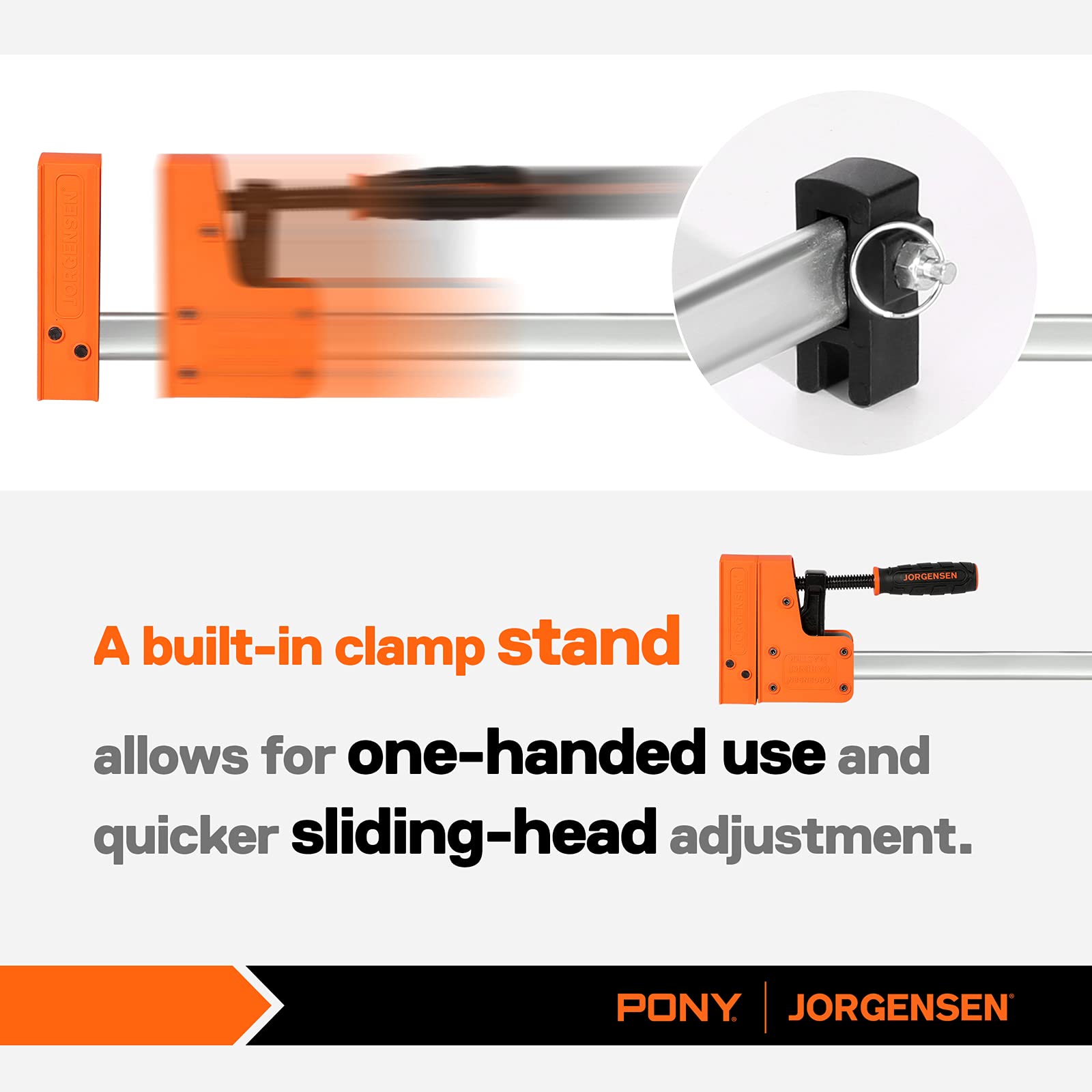 JORGENSEN 24-inch Bar Clamps, 90°Cabinet Master Parallel Jaw Bar Clamp Set, 2-pack