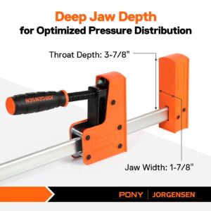 JORGENSEN 24-inch Bar Clamps, 90°Cabinet Master Parallel Jaw Bar Clamp Set, 2-pack