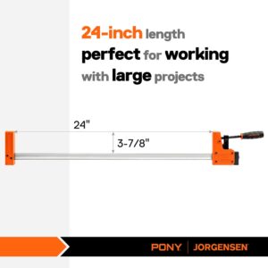 JORGENSEN 24-inch Bar Clamps, 90°Cabinet Master Parallel Jaw Bar Clamp Set, 2-pack