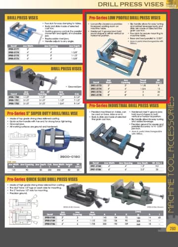 HHIP 3901-0178 Pro-Series Low Profile 8" Drill Press Vise