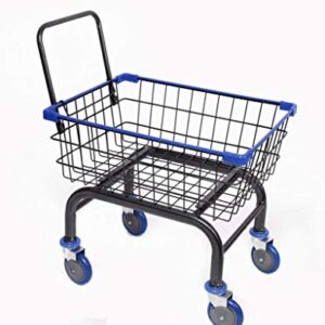 Cart&Supply Heavy Duty Household & Commercial Charcoal Grey Cart with U- Handle (Blue)