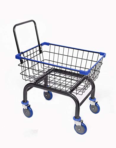 Cart&Supply Heavy Duty Household & Commercial Charcoal Grey Cart with U- Handle (Blue)