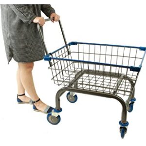 Cart&Supply Heavy Duty Household & Commercial Charcoal Grey Cart with U- Handle (Blue)