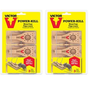 Victor M143SAKIT Power Kill Mouse Trap, 6 Pack