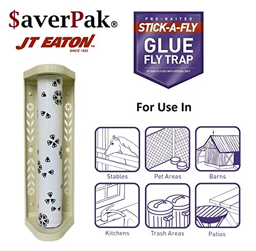 $averPak Single- 1 JT Eaton Stick-A-Fly Glue Fly Stick Trap