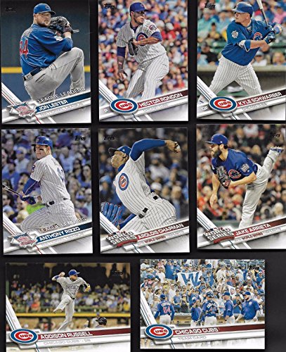 Chicago Cubs 2017 Topps Complete Mint Hand Collated Team Set with Kris Bryant, Kyle Schwarber, 2016 World Series Champions Highlights plus