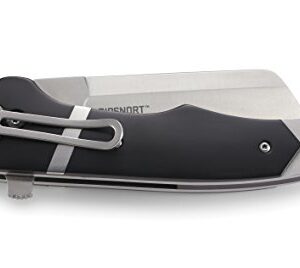 CRKT Ripsnort EDC Folding Pocket Knife: Everyday Carry, Heavy Cleaver Style Blade, Flipper Open, Liner Lock, POM with Stainless Inlay, Deep Carry Pocket Clip 7270