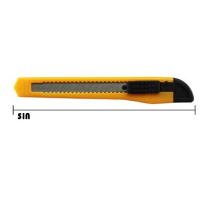 100x Bulk Small Yellow Utility Knife Box Cutters Snap Off Blade 9MM Blade