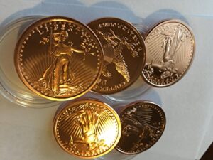 saint gaudens five pack of 1 ounce copper coins