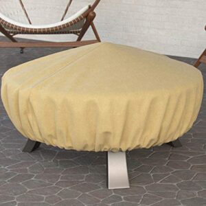 dura covers lrfp5515 fire pit cover, tan and brown