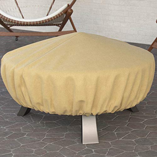 Dura Covers LRFP5515 Fire Pit Cover, Tan and Brown