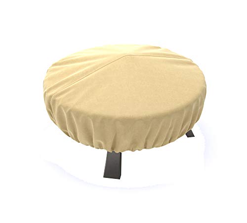 Dura Covers LRFP5515 Fire Pit Cover, Tan and Brown