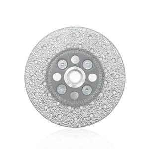 shdiatool diamond granite cutting wheel for marble quartz, 4 inch fast cutting grinding shaping diamond disc for angle grinder with 5/8-inch-11 thread