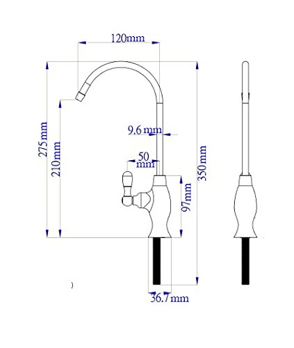 NSF Certification Lead-Free Water Filtration Reverse Osmosis Faucet (Brushed Nickel) Advanced RO Tap for Drinking, Kitchen Sink Cooking, Cleaning | Safe, Healthier