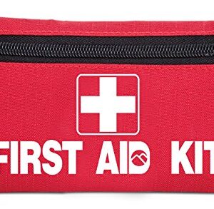 Travel Size First Aid Kit: 100 Piece Small First Aid Travel Bag Compact Lightweight & Portable Mini 1st Aid Box | Car Camping Backpacking Hiking School Office & Survival First Aid Supplies