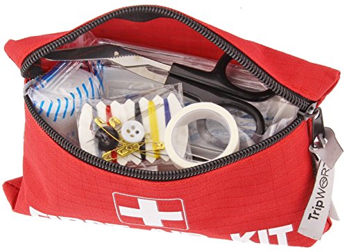 Travel Size First Aid Kit: 100 Piece Small First Aid Travel Bag Compact Lightweight & Portable Mini 1st Aid Box | Car Camping Backpacking Hiking School Office & Survival First Aid Supplies