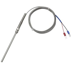 t-pro k-type thermocouple temperature sensors 2m/6.6ft wire，stainless steel probe (probe length 100mm)