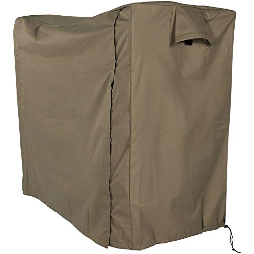 Sunnydaze 5-Foot Firewood Log Rack Cover - Weather-Resistant Outdoor Heavy-Duty Polyester with PVC Backing - Khaki