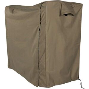 sunnydaze 5-foot firewood log rack cover - weather-resistant outdoor heavy-duty polyester with pvc backing - khaki