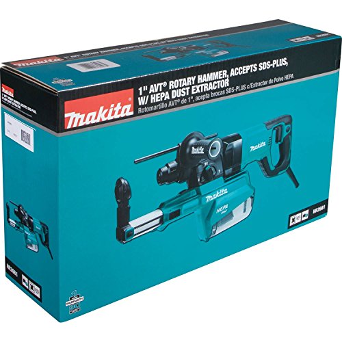 Makita HR2661 1" AVT Rotary Hammer, Accepts Sds-Plus Bits, w/Hepa Dust Extractor (D-Handle), Blue