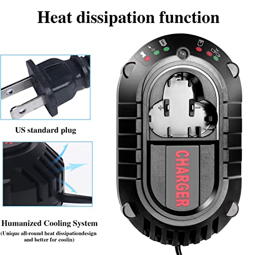 laipuduo Li-ion Battery Charger for Makita BL1013 BL1014 10.8V-12V Lithium-ion Batteries DC10WA Electrical Drill Screwdriver Tools Power Supply Charger with US Standard Plug