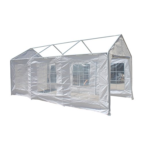 ALEKO Sidewalls for CP1020 Outdoor Event Carport Garage Canopy Shelter Tent - 10 x 20 x 8.5 Feet - White