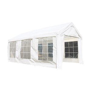 ALEKO Sidewalls for CP1020 Outdoor Event Carport Garage Canopy Shelter Tent - 10 x 20 x 8.5 Feet - White