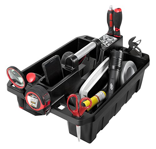 Performance Tool W88995 Portable Supply Caddy and Magnetic Utility Tool Tray,Black