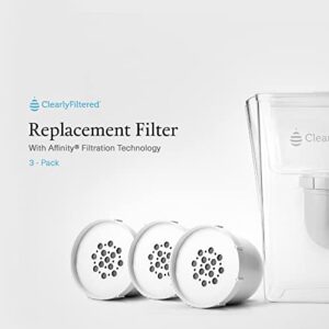 3 Pack of Clearly Filtered Water Pitcher Replacement Filters