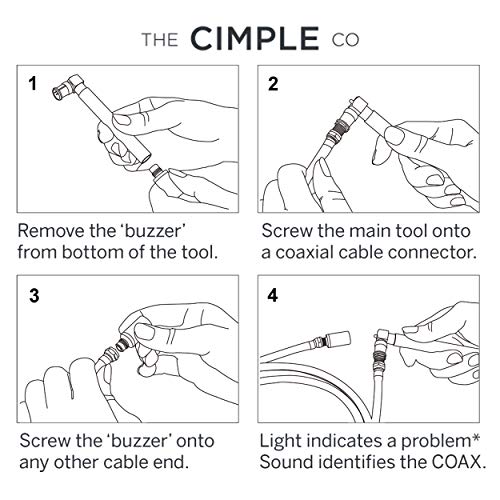 Coaxial (Coax) Pocket Continuity Tester (Tracer) with Voltage Toner (Sound) and Barrel Connector Bundle, for Testing, Labeling, and Identifying coaxial Lines - Pocket Toner
