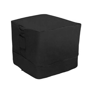 stanbroil 34" square fire pit table cover / air conditioner cover / furniture cover - heavy duty weather resistant 600d patio fireplace cover , black