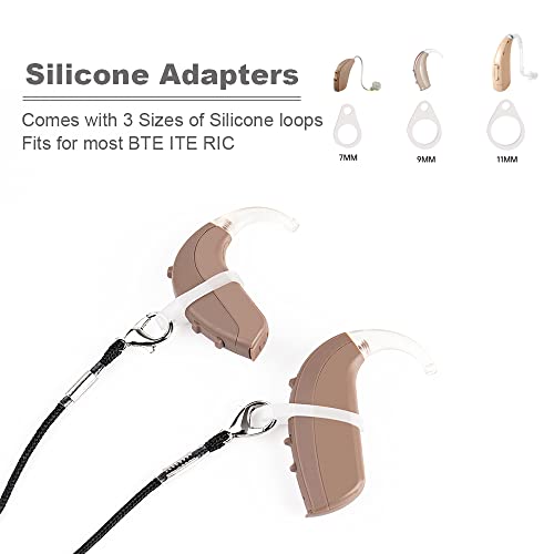 Hearing Aids Clip for Adults Seniors - Portable Hang Rope Anti-lost Rope Security Clip Fixation Cord Protection Rope for Hearing Amplifiers