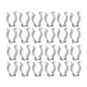 (24-pack) jesled t8 u clips holder bracket for 8ft led light bulbs, led fluorescent tube replacement mounting accessories, stainless steel lamp support, lampholder, pipe clamps to prevent sagging
